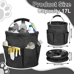 Bolsa organizadora de herramientas plegable y portátil con asa