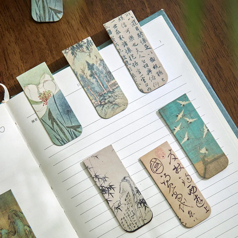 Marcapáginas magnético infantil – Ilustración bosque Marino y nubes - imagen 3
