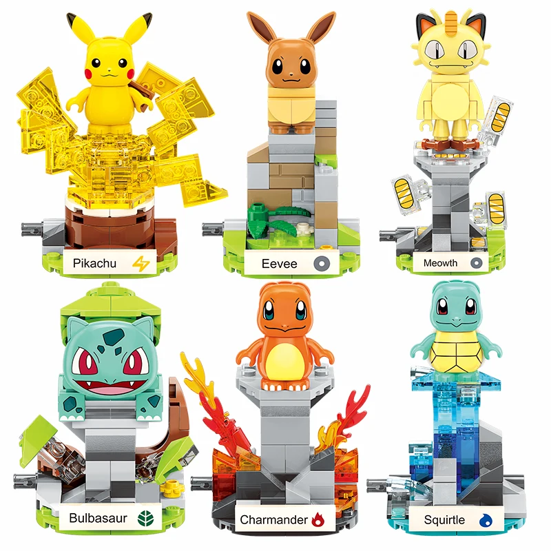 Bloques de construcción Pokémon mini grúa Pikachu Charmander de montaje - imagen 2