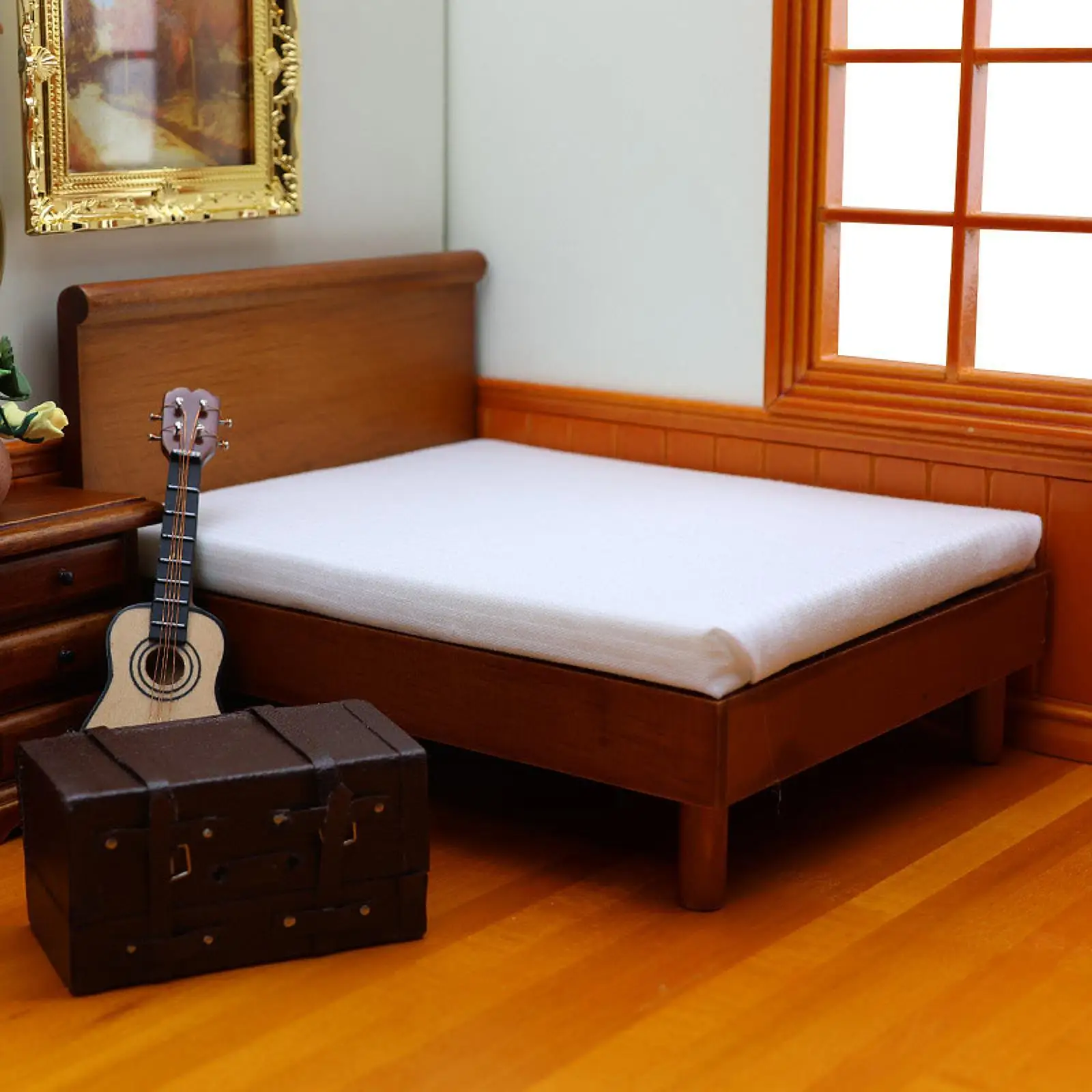 Cama doble para muñecas de madera montable multifuncional - imagen 5