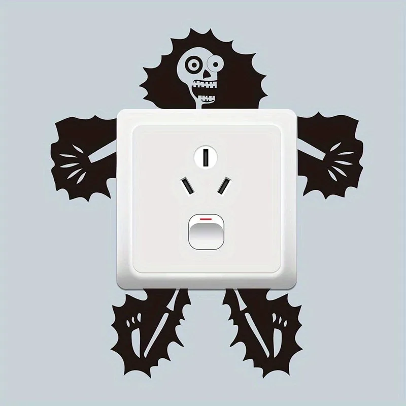 Pegatina de pared calavera sonriente para decorar habitación infantil en Halloween - imagen 3