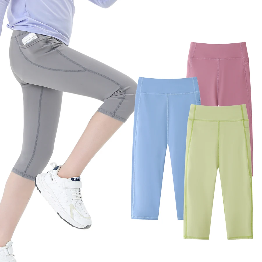 Sheecute – Mallas deportivas para niña con bolsillos