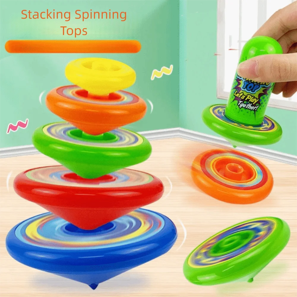Trompo giratorio plegable apilable manual de lanzamiento infantil - imagen 2