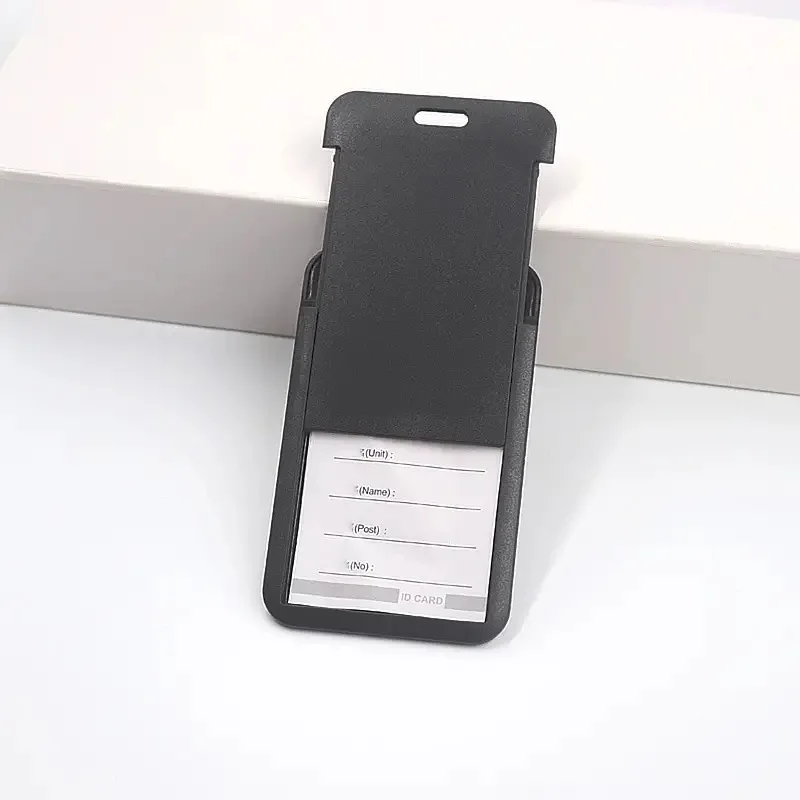 Tarjetero rígido con cuerda para credencial, funda protectora