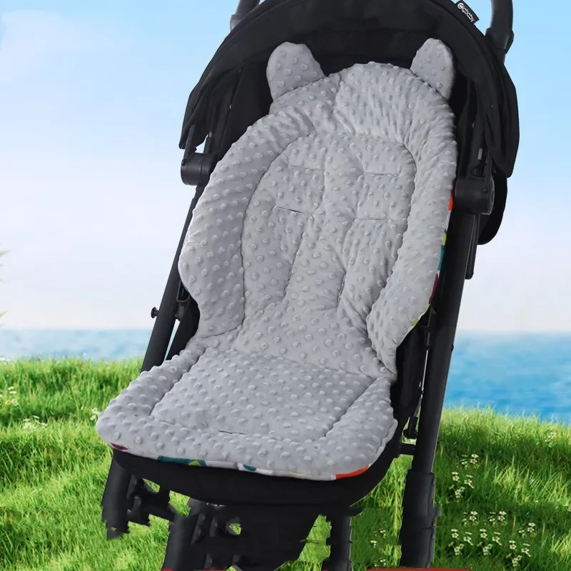 Cojín de asiento para cochecito doble cara de algodón