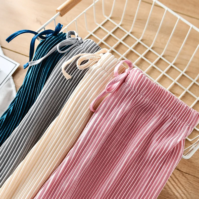 Pantalones de pierna ancha plisados en gasa para niña verano - imagen 3
