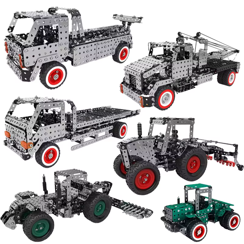 Tractor de construcción – Juego de bloques técnicos para niños - imagen 2