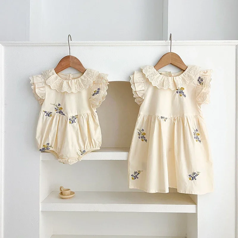 MILANCEL vestido de niña floral bordado estilo princesa, verano - imagen 3