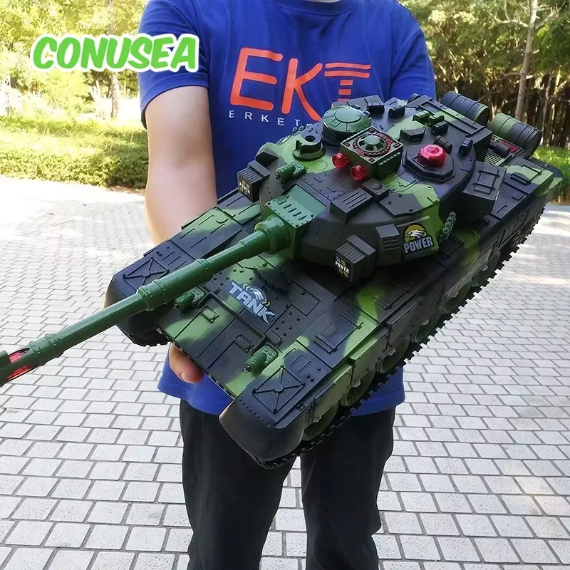 Tanque RC radiocontrol militar con simulación de disparos para niños