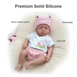 Muñeca reborn realista de silicona flexible RebornLoulou