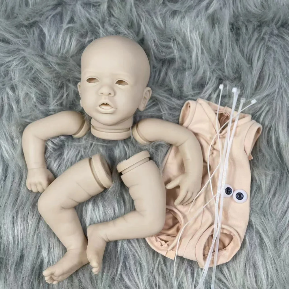 Kit muñeca recién nacida de vinilo sin pintar, 19 pulgadas