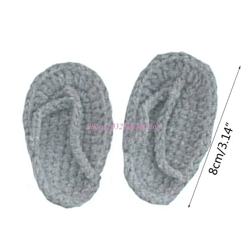 Chanclas de ganchillo para recién nacidos – tejido artesanal - imagen 4