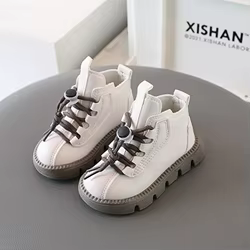 Botines infantiles con cordones de goma suave para otoño-invierno
