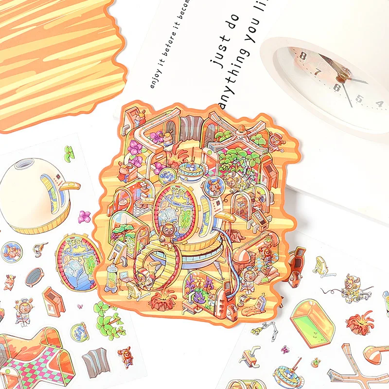 Pegatinas 3D infantiles en relieve adhesivas para manualidades