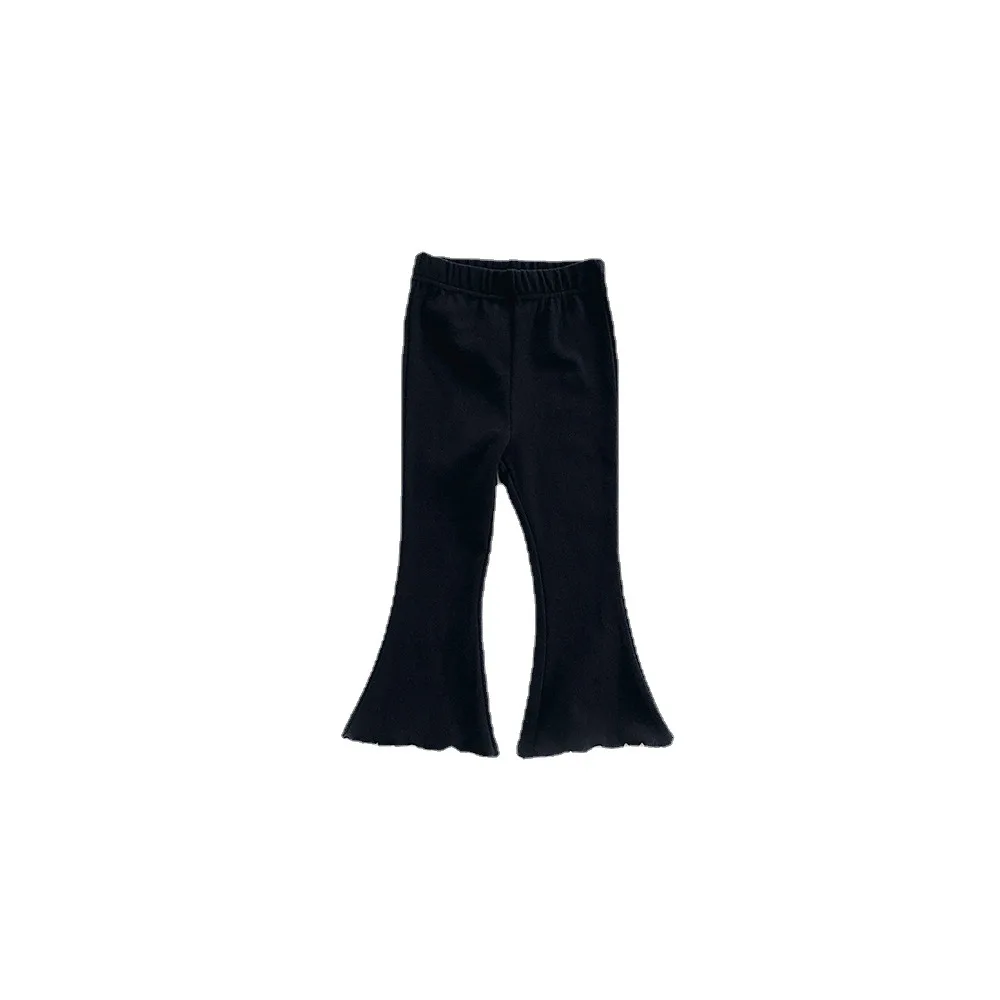 Pantalones de punto campanela color caramelo para niños
