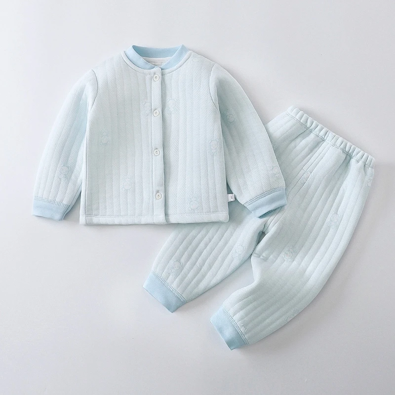 Conjunto bebé de invierno de algodón grueso con cárdigan animal - imagen 2