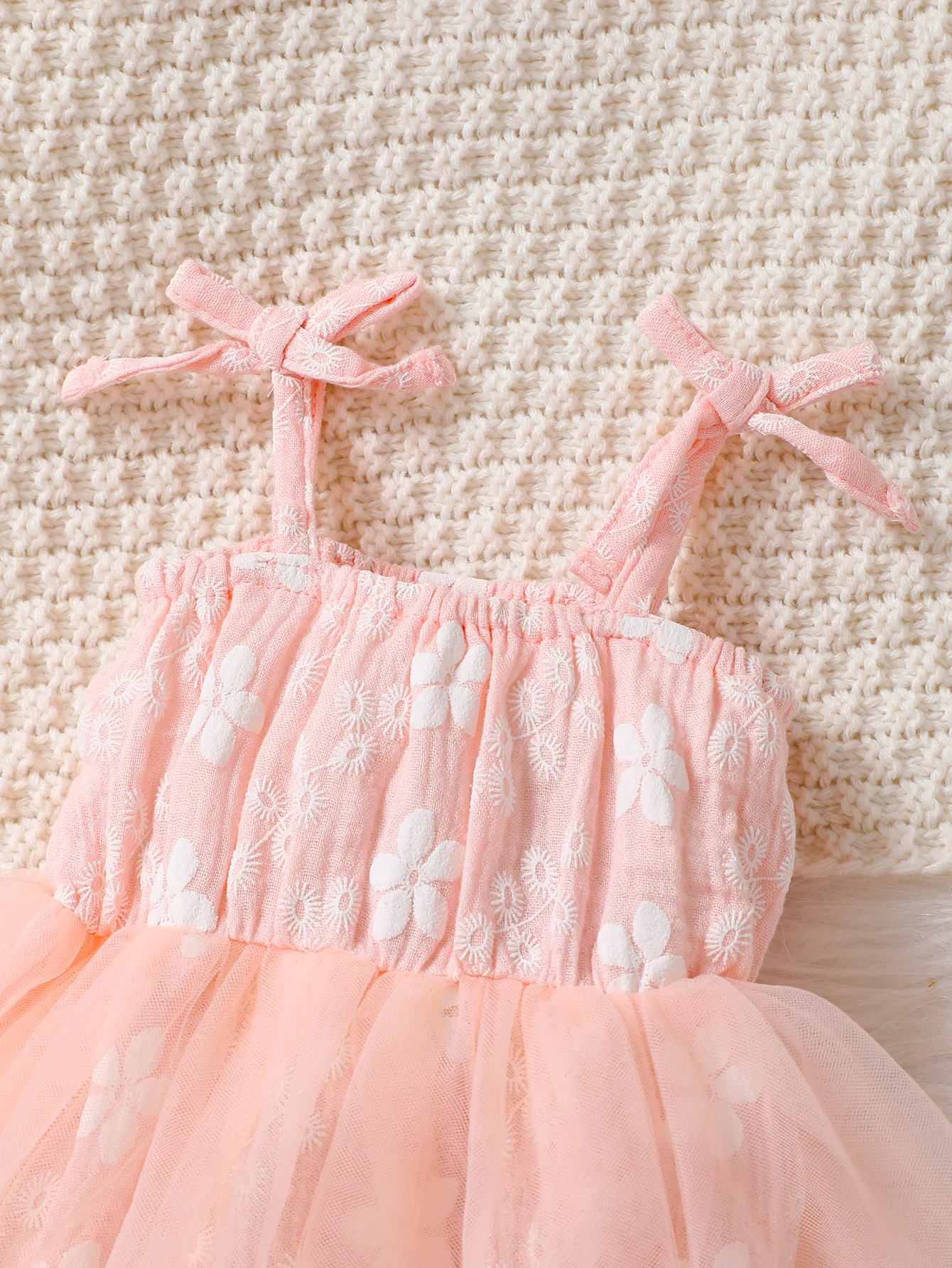 Vestido tutú de tul rosa para bebé niña – 0 a 18 meses