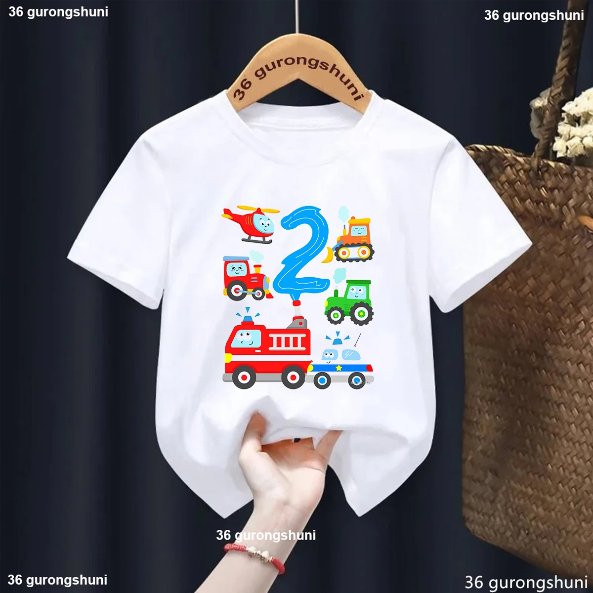 Camiseta manga corta verano con estampado gráfico de tractor - imagen 4
