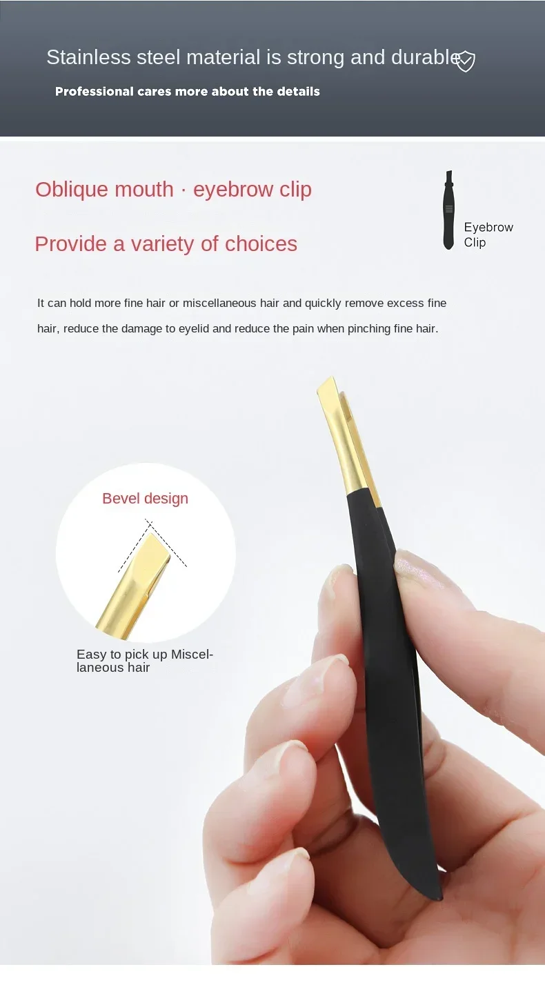 Pinzas para cejas con clip para ojos vvocci