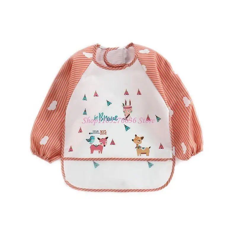 Baberos de alimentación con broche a presión para niños y niñas - imagen 2