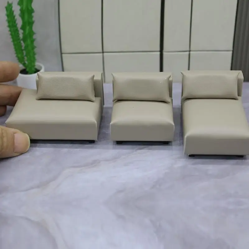 XXFE Sofá para casa de muñecas, muebles de sala con tela suave - imagen 2