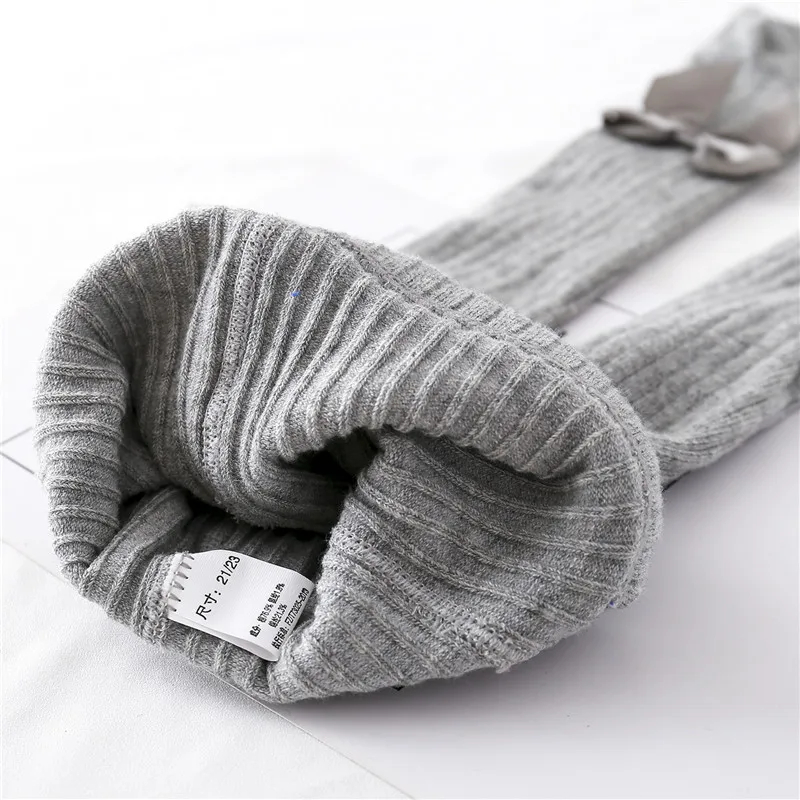 Medias de algodón con lazo para niña – Cintura alta para otoño - imagen 3