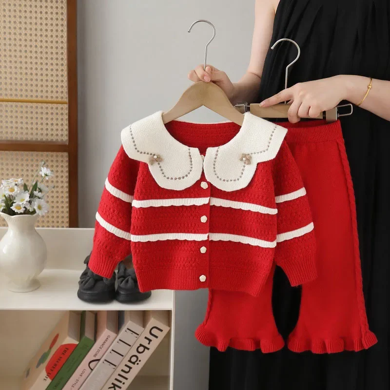 MILANCEL Conjunto otoño 2-6 años: suéter de color bloque y pantalón
