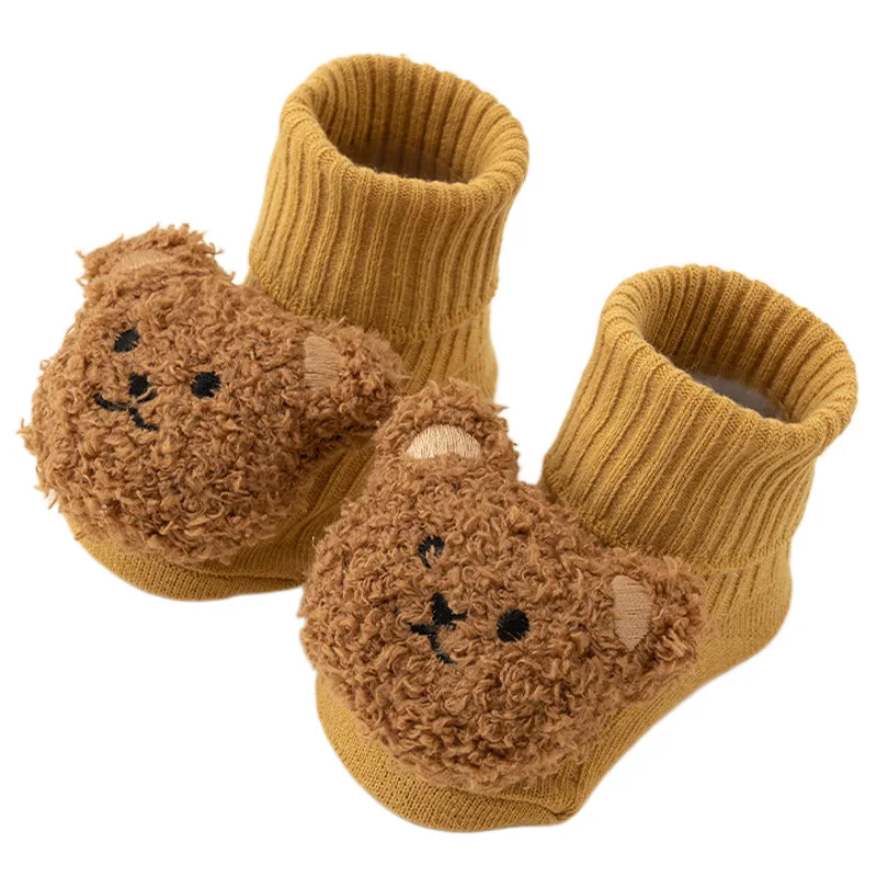 Calcetines antideslizantes de algodón con oso para bebé - imagen 5