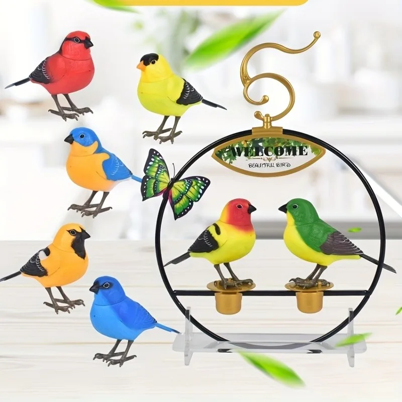 Pájaro cantor interactivo con control de movimiento y sonido