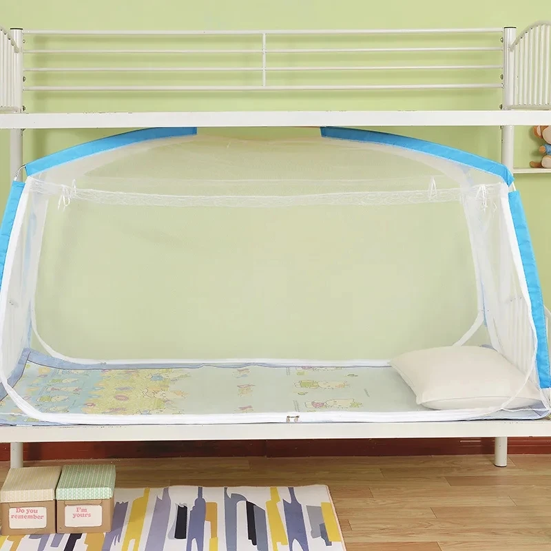 Mosquitera plegable infantil con tres puertas para cama de niños - imagen 3