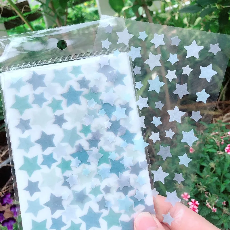 Pegatinas redondas con estrellas para manualidades infantiles - imagen 3