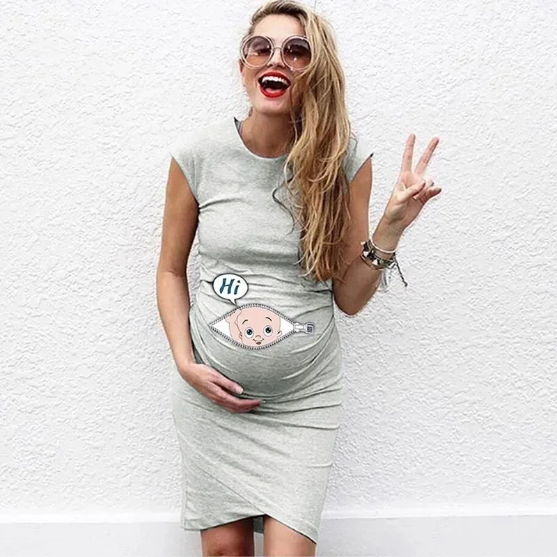 Vestido de maternidad holgado e informal para mujer embarazada - imagen 2