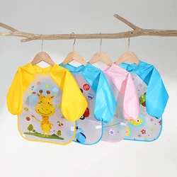 Babero impermeable manga larga para bebé – Diseño divertido