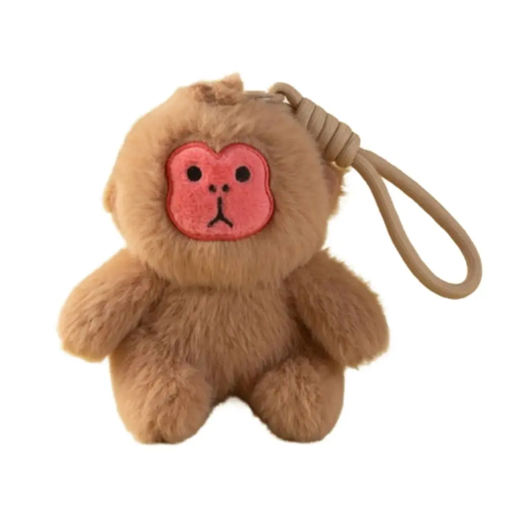 Peluche mono colgante de felpa blanco saki para coche Kawaii