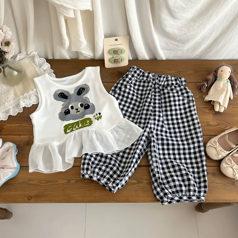 Conjunto de verano infantil con chaleco sin mangas y pantalón corto - imagen 4