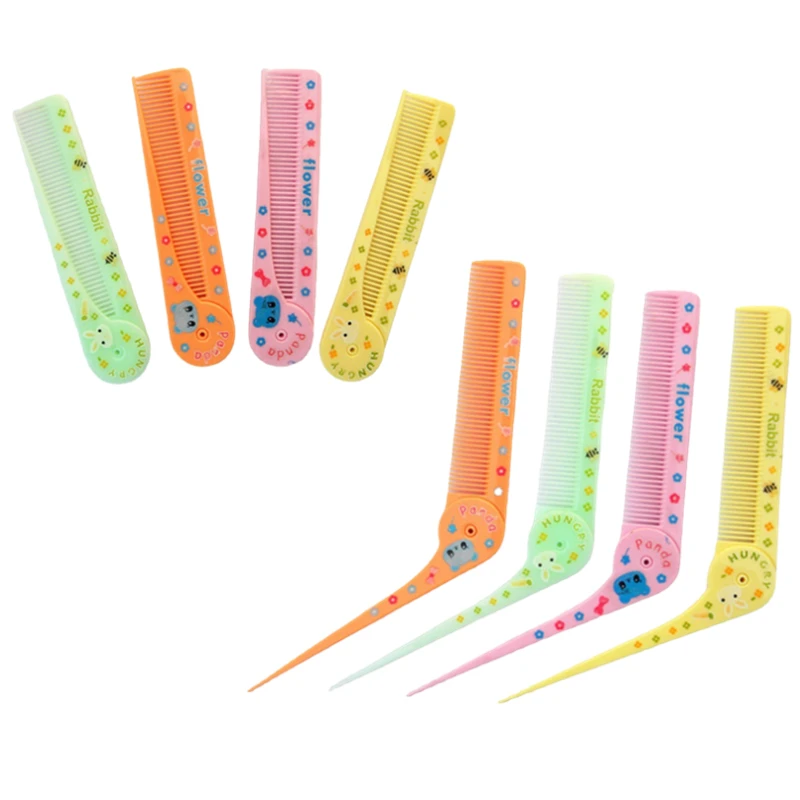 Peine infantil extensible con cola puntiaguda – Plástico suave - imagen 3