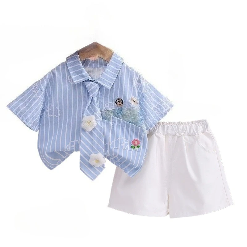 Conjunto de verano para bebé con camisa de manga corta y short - imagen 3