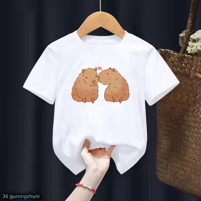 Camiseta Love Capybara manga corta con capibara para niña - imagen 3