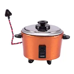Arrocera mini juguete para casa de muñecas, accesorio cocina