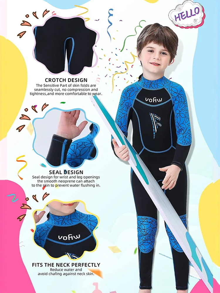 Kinder traje de neopreno infantil completo para frío al nadar - imagen 4