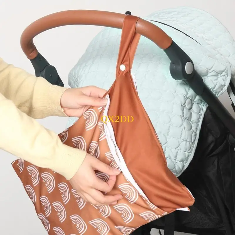 Bolsa impermeable para pañales de tela QX2D, bolsita colgante - imagen 3