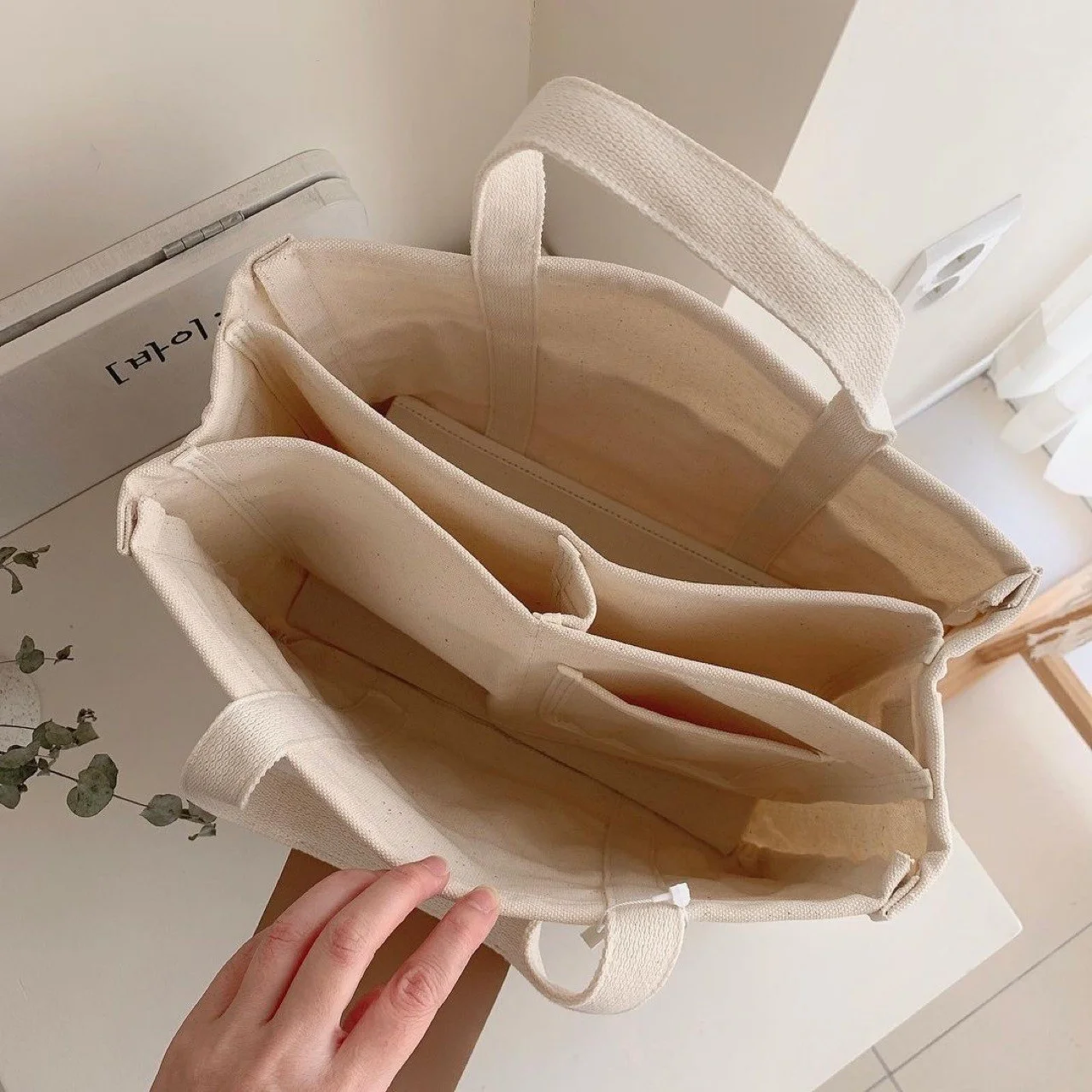 Bolsa de pañales beige de gran capacidad, bolso de mano multifuncional - imagen 5