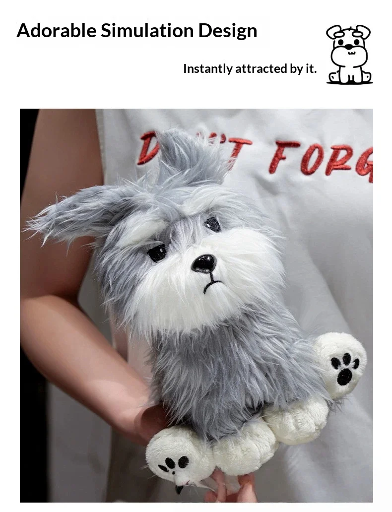 Peluche Schnauzer para niños