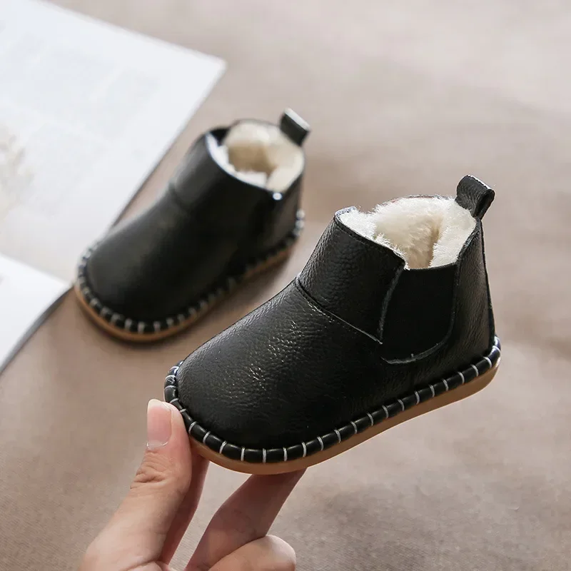 Botas de nieve infantiles impermeables con forro de felpa - imagen 4
