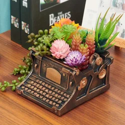 Maceta para suculentas vintage de resina retro, soporte de escritorio