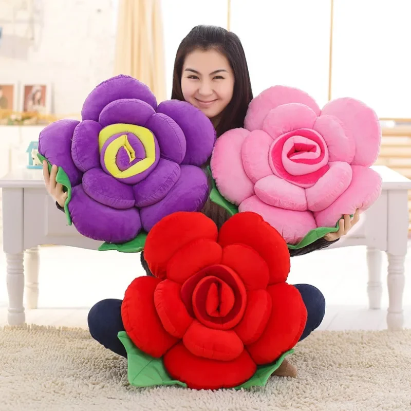 Almohada en forma de rosa grande, cojín decorativo infantil - imagen 5