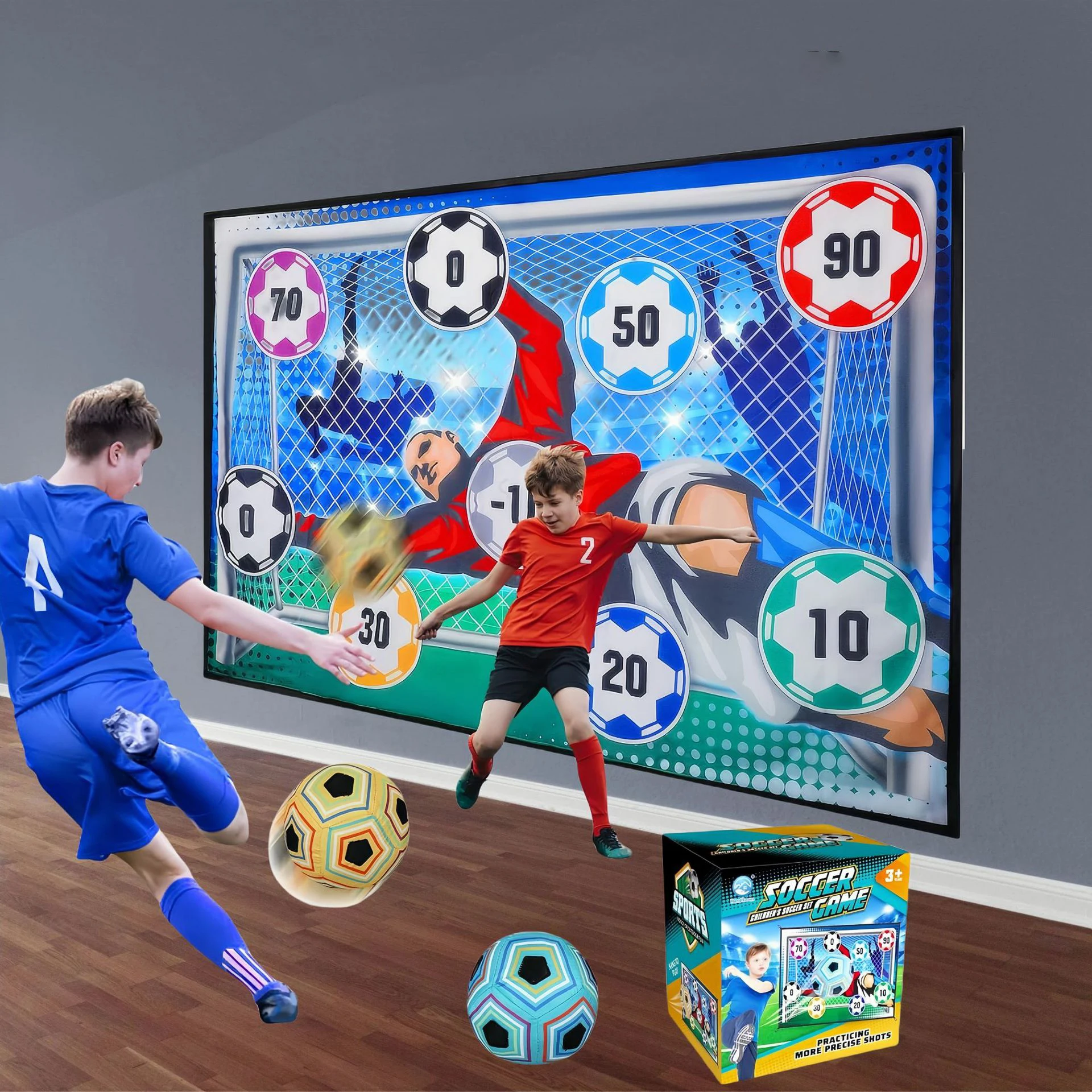 Portería plegable de nylon para entreno futbolístico en casa - imagen 3