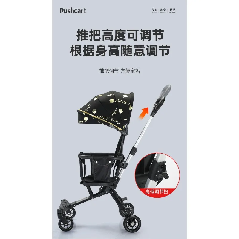 Carro de bebé ligero y plegable bidireccional para paseos cómodos - imagen 5