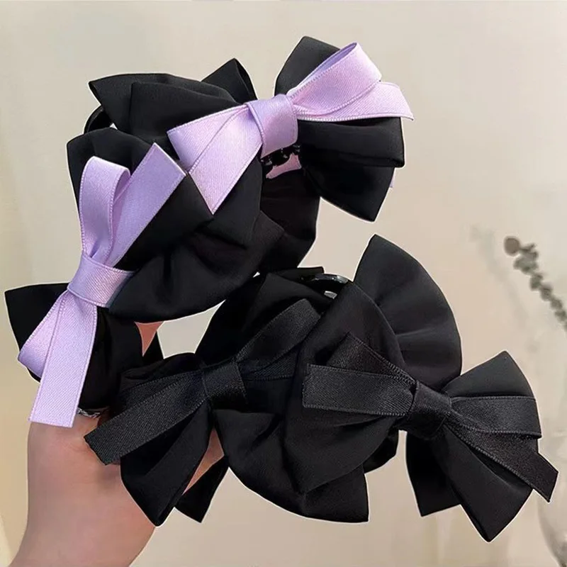 Pinza de pelo con lazo estilo francés para niñas tiburón - imagen 3