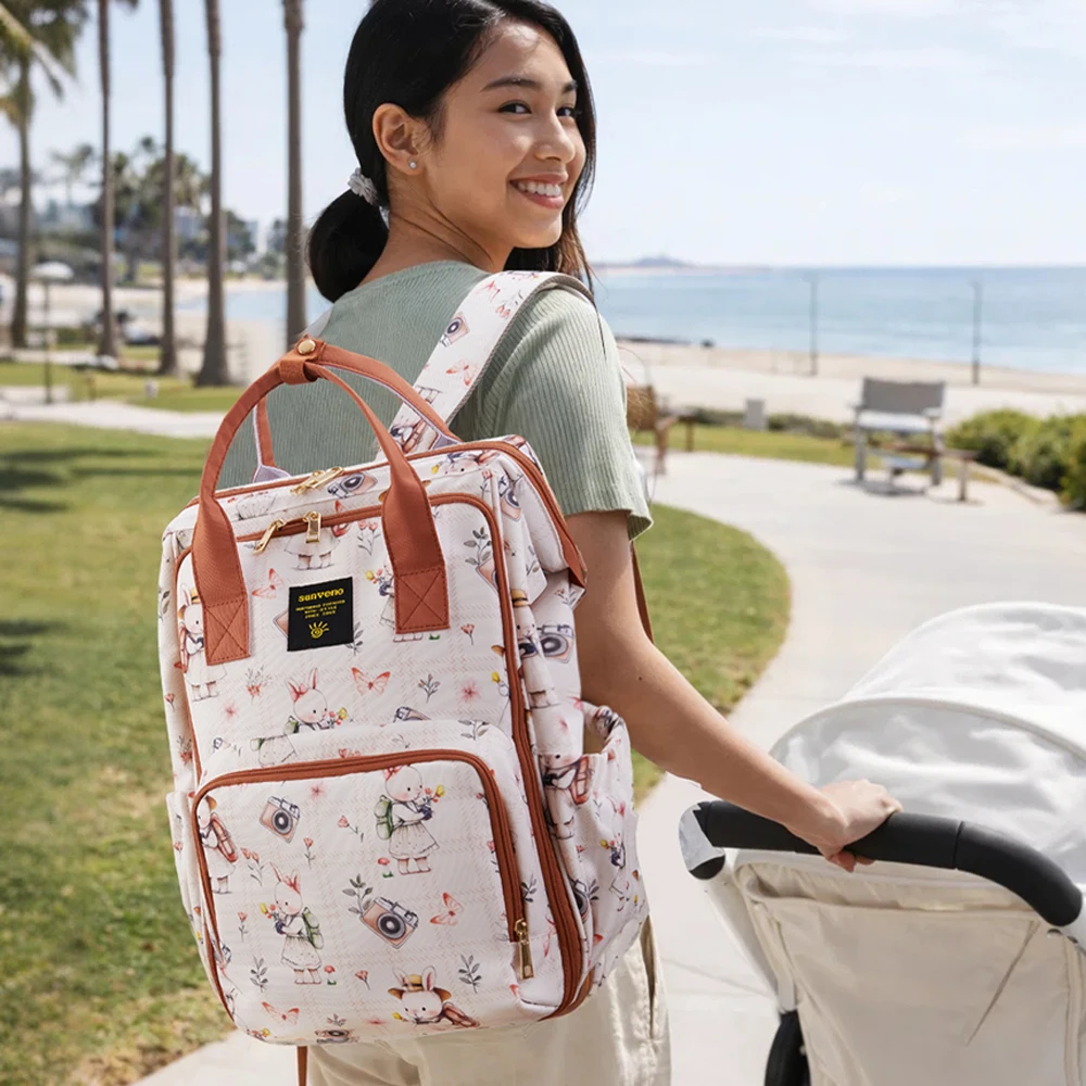 Sunveno Mochila Pañalera Impermeable – Multifuncional para Bebé - imagen 5